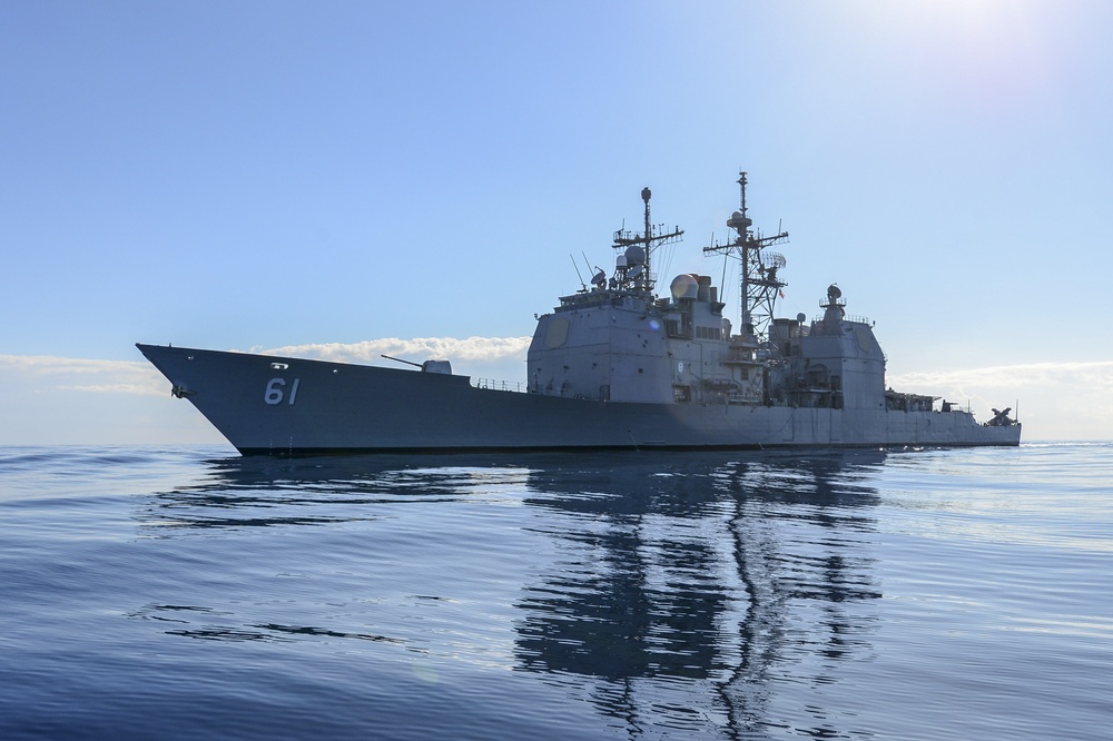 USS Monterey transits the Mediterranean Sea