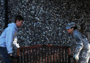 Soldiers, local community join forces for armory beautification project