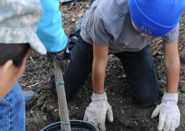 Soldiers, local community join forces for armory beautification project
