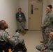 Gregory speaks to soldiers his first day back