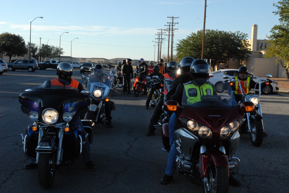 402nd Field Artillery Brigade holds their first joint motorcycle ride to New Mexico