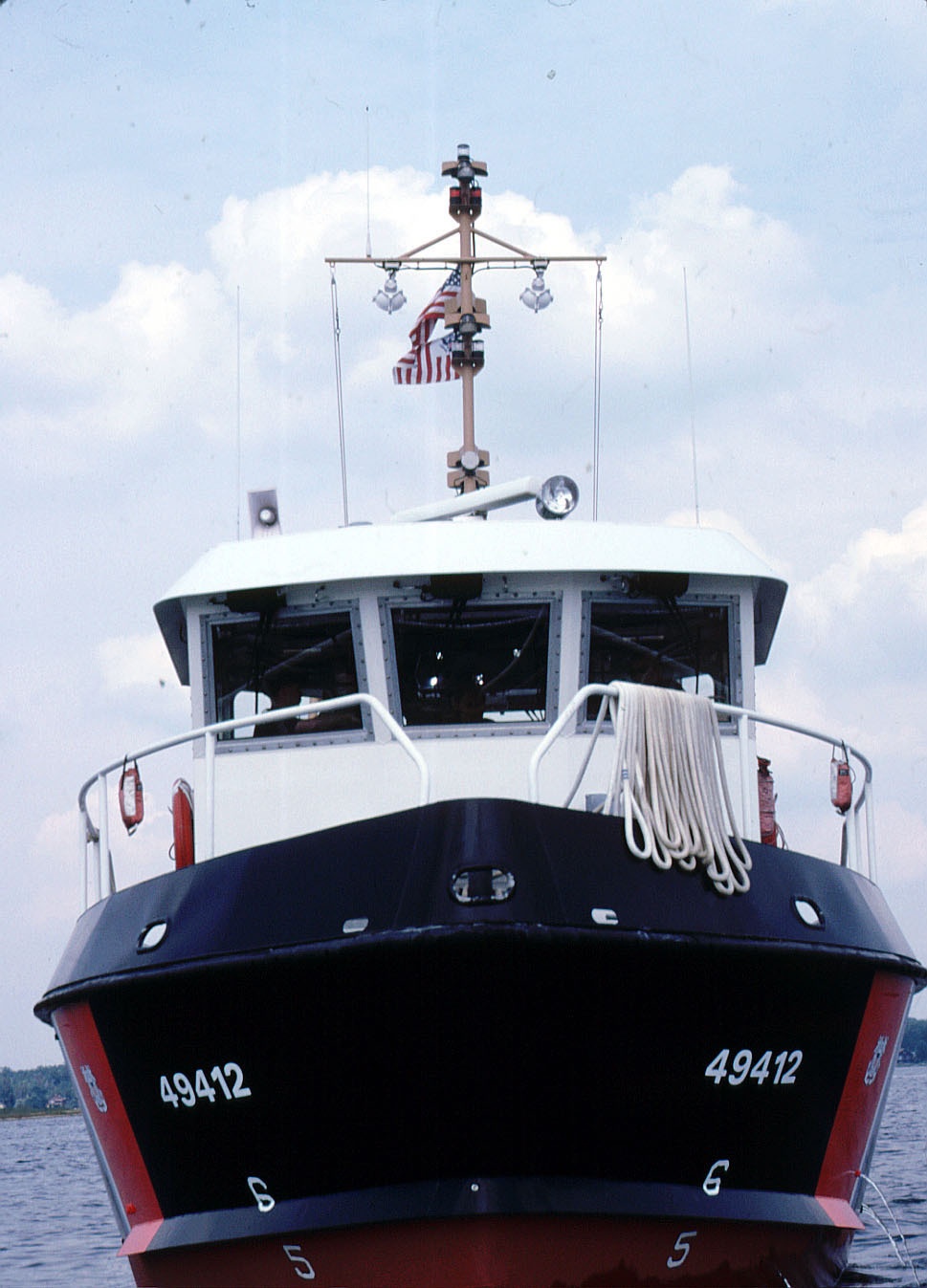 Working on buoys in the Great Lakes