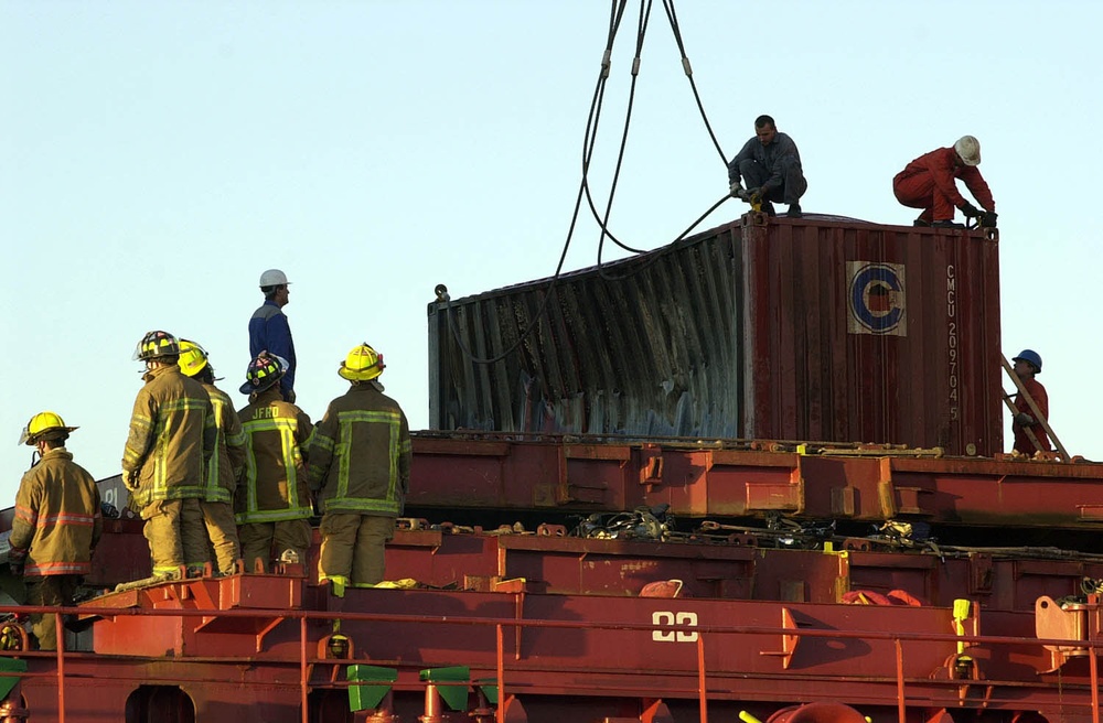 CONTAINER SHIP FIRE