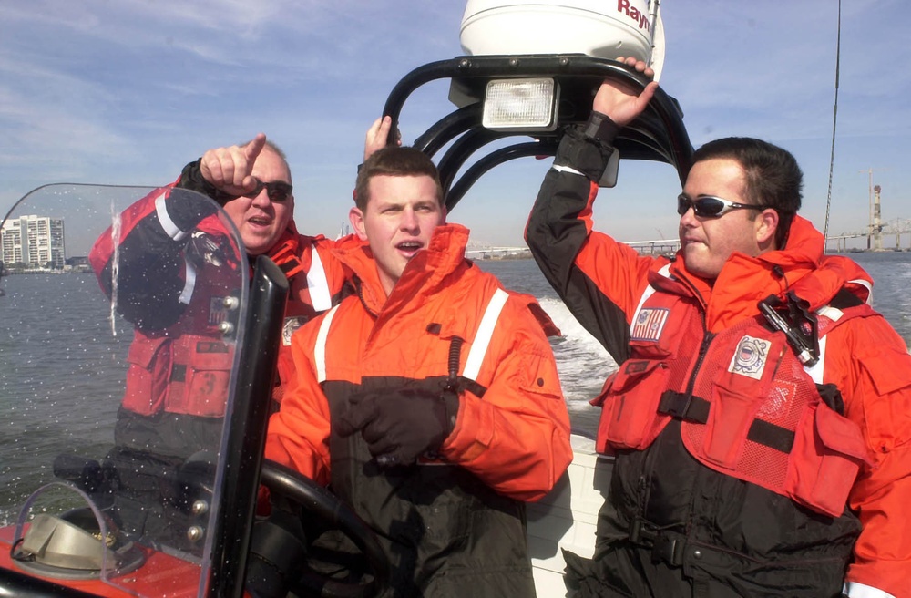 Team Coast Guard Racing driver tours Coast Guard units