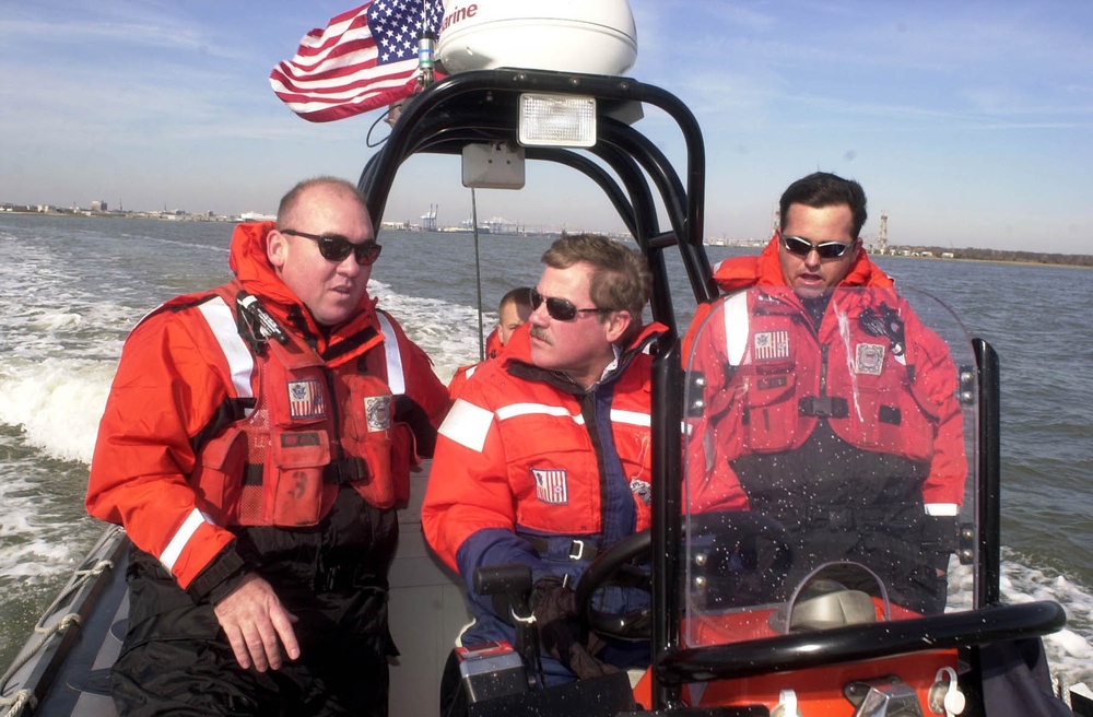 NASCAR driver tours Coast Guard units