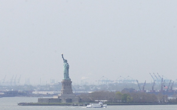 SPENCER IN NY HARBOR