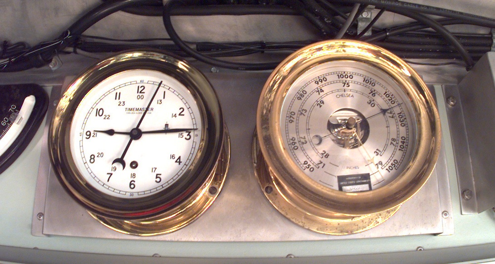 Clock and barometer