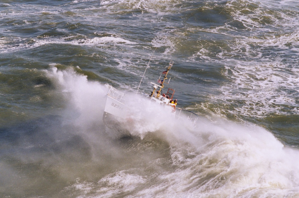 52-foot motor lifeboat in surf