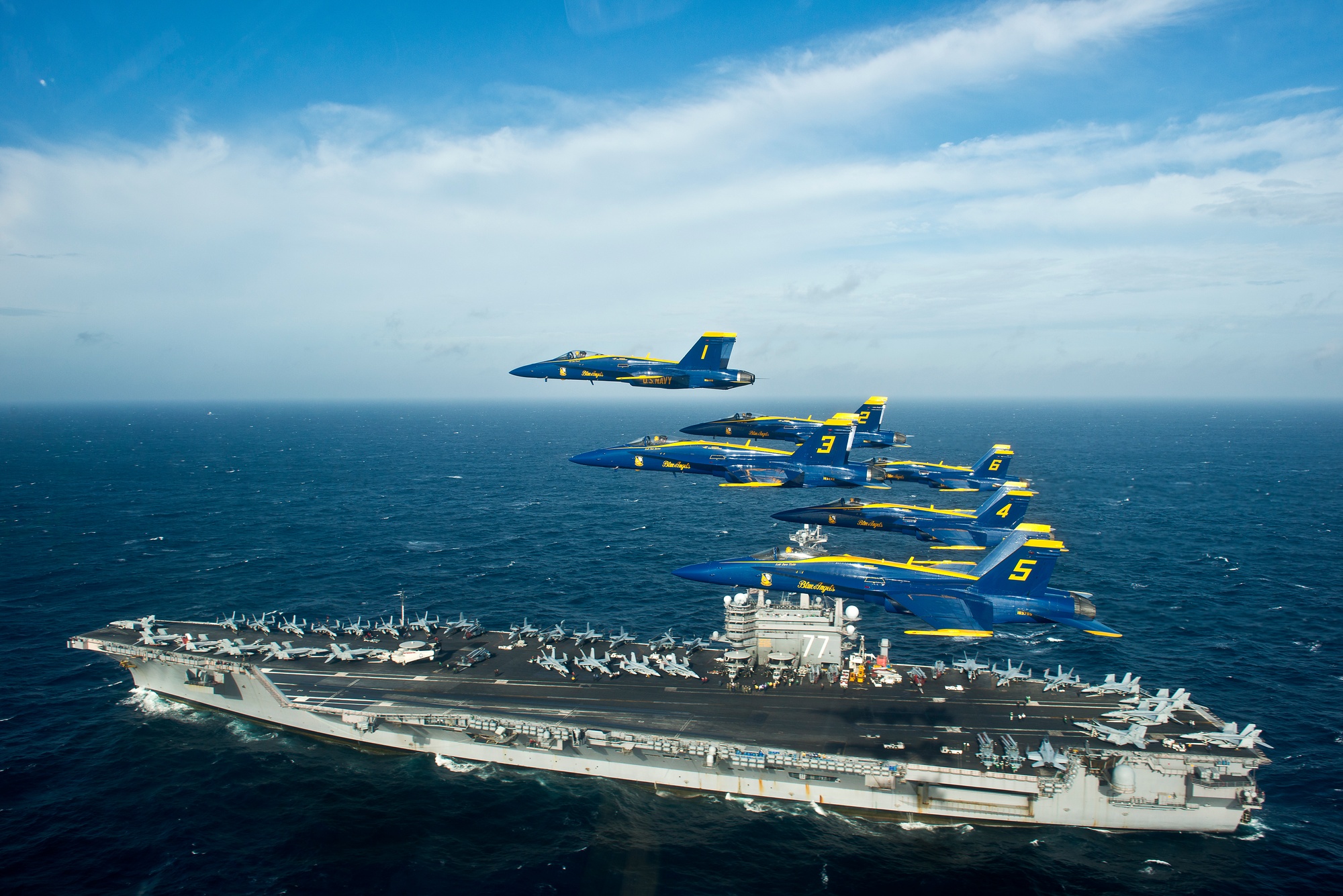 DVIDS - Images - Blue Angels fly over USS George H.W. Bush