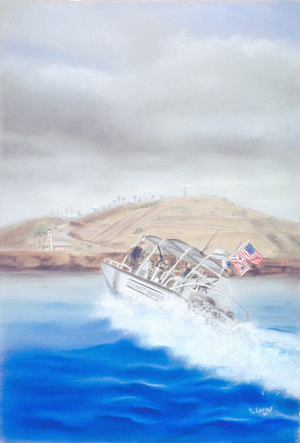 US Coast Guard Art Program 2003 Collection, Ob ID # 200303, &quot;In the Wakeï¾… of 9/11,&quot;  Karen Loew (3 of 36)