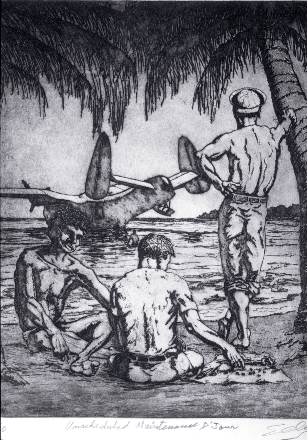 US Coast Guard Art Program 2003 Collection, Ob ID # 200334, "Unscheduled Maintenance Du Jour," William Ellsworth (34 of 36)