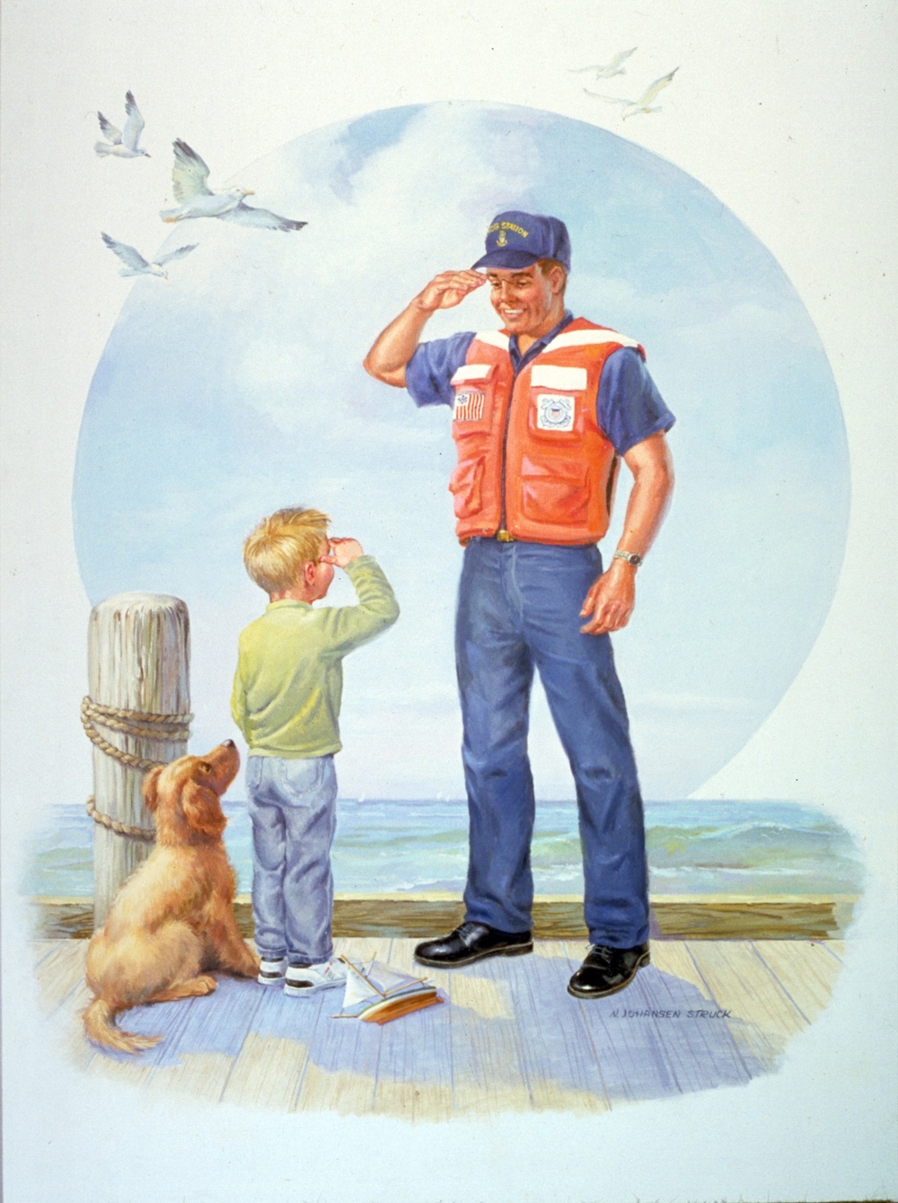 US Coast Guard Art Program 2001 Collection, Ob ID # 200102, &quot;My Dad My Hero,&quot; Norma Johansen Struck (2 of 61)