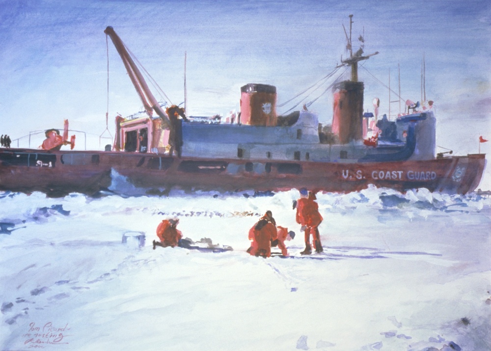 US Coast Guard Art Program 2001 Collection, Ob ID # 200105, &quot;CGC Polar Sea at the Arctic Circle,&quot; Thomas Picard (5 of 61)