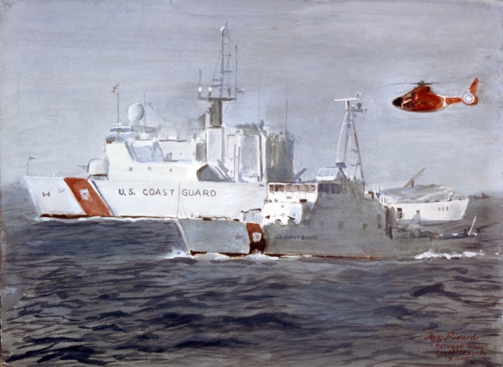 US Coast Guard Art Program 2000 Collection, Ob ID # 200029, &quot;Egypt Airlines tragedy,&quot; Thomas Picard (29 of 65)
