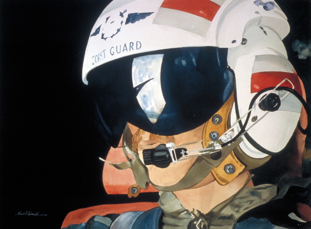 US Coast Guard Art Program 2000 Collection, Ob ID # 200035, &quot;Flight mechanic,&quot; Edwin Wordell (35 of 65)