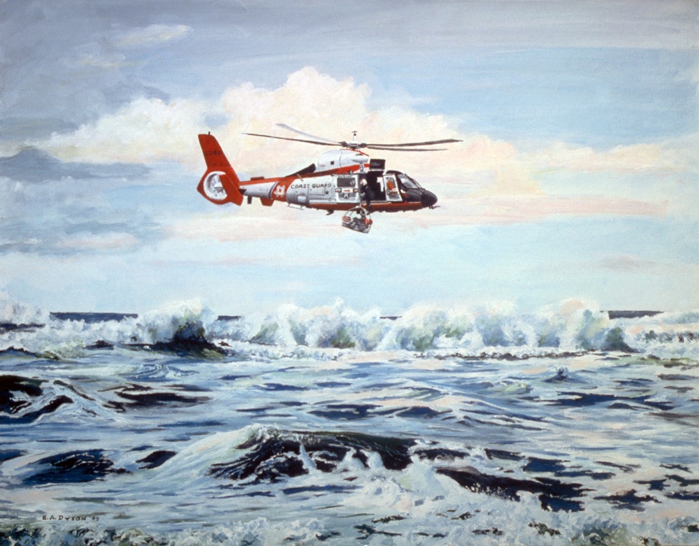 US Coast Guard Art Program 2000 Collection, Ob ID # 200038, &quot;Courageous People,&quot;  Edward Dyson (38 of 65)