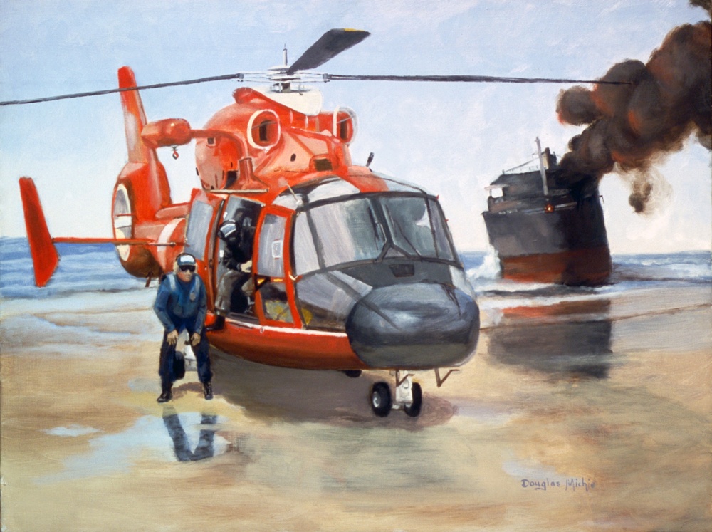 US Coast Guard Art Program 2000 Collection, Ob ID # 200057, &quot;On the Beach,&quot; Douglas Michie (57 of 65)