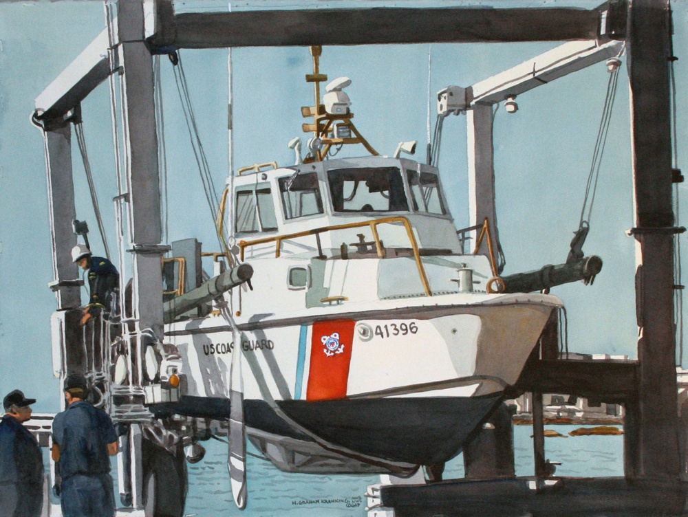 US Coast Guard Art Program 2006 Collection, Ob ID # 200610, &quot;Semper paratus, preventive maintenance,&quot; Margaret Graham Kranking (10 of 20)