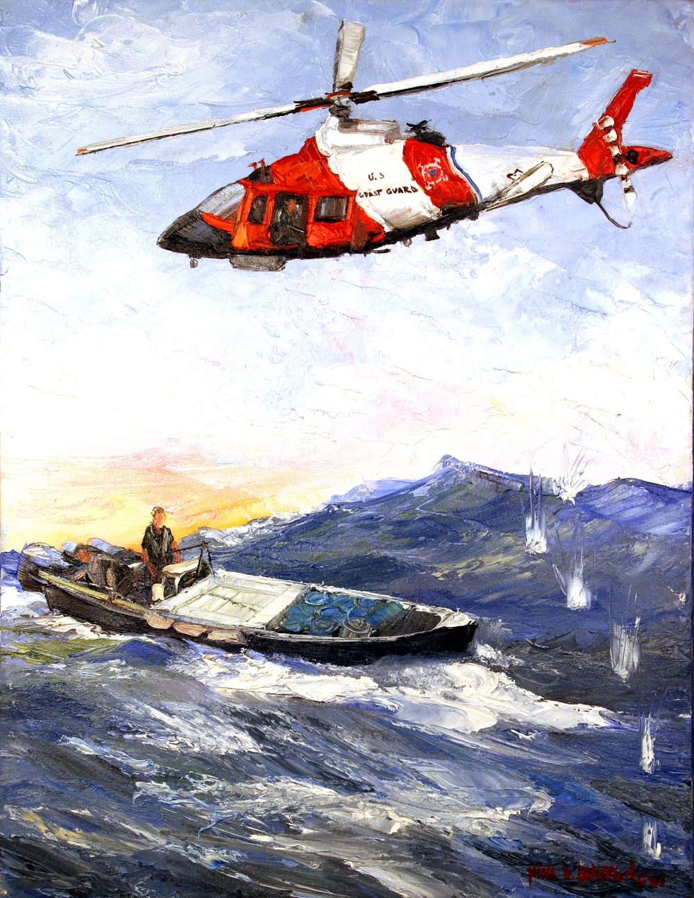 US Coast Guard Art Program 2005 Collection, Ob ID # 200505, &quot;War on Drugs,&quot; Nina Buxton (5 of 31)