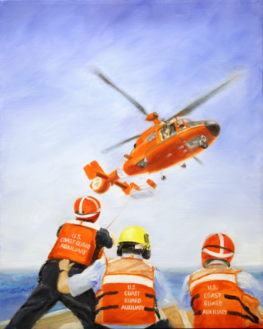 US Coast Guard Art Program 2005, Ob ID # 200515, &quot;Auxiliary Hoist,&quot; Karen Loew (15 of 31)