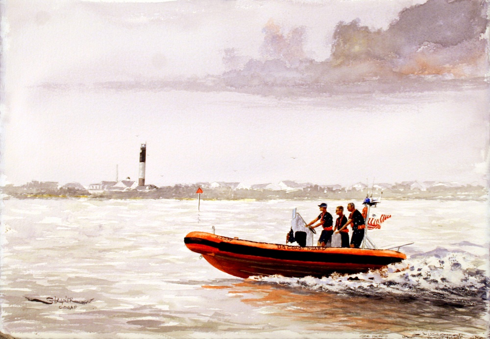 US Coast Guard Art Program 2005 Collection, Ob ID # 200526, "Cape Fear Patrol," Jim Stagner (26 of 31)