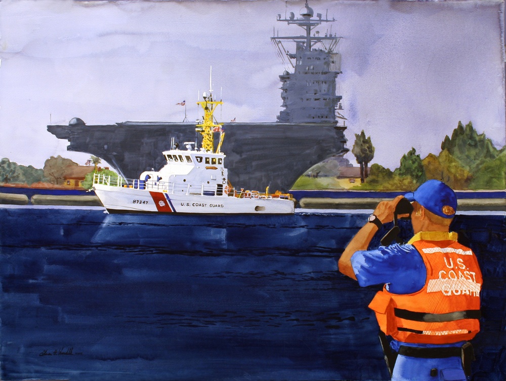 US Coast Guard Art Program 2005 Collection, Ob ID # 200529. &quot;The Shield of Freedom,&quot; Edwin Wordell (29 of 31)