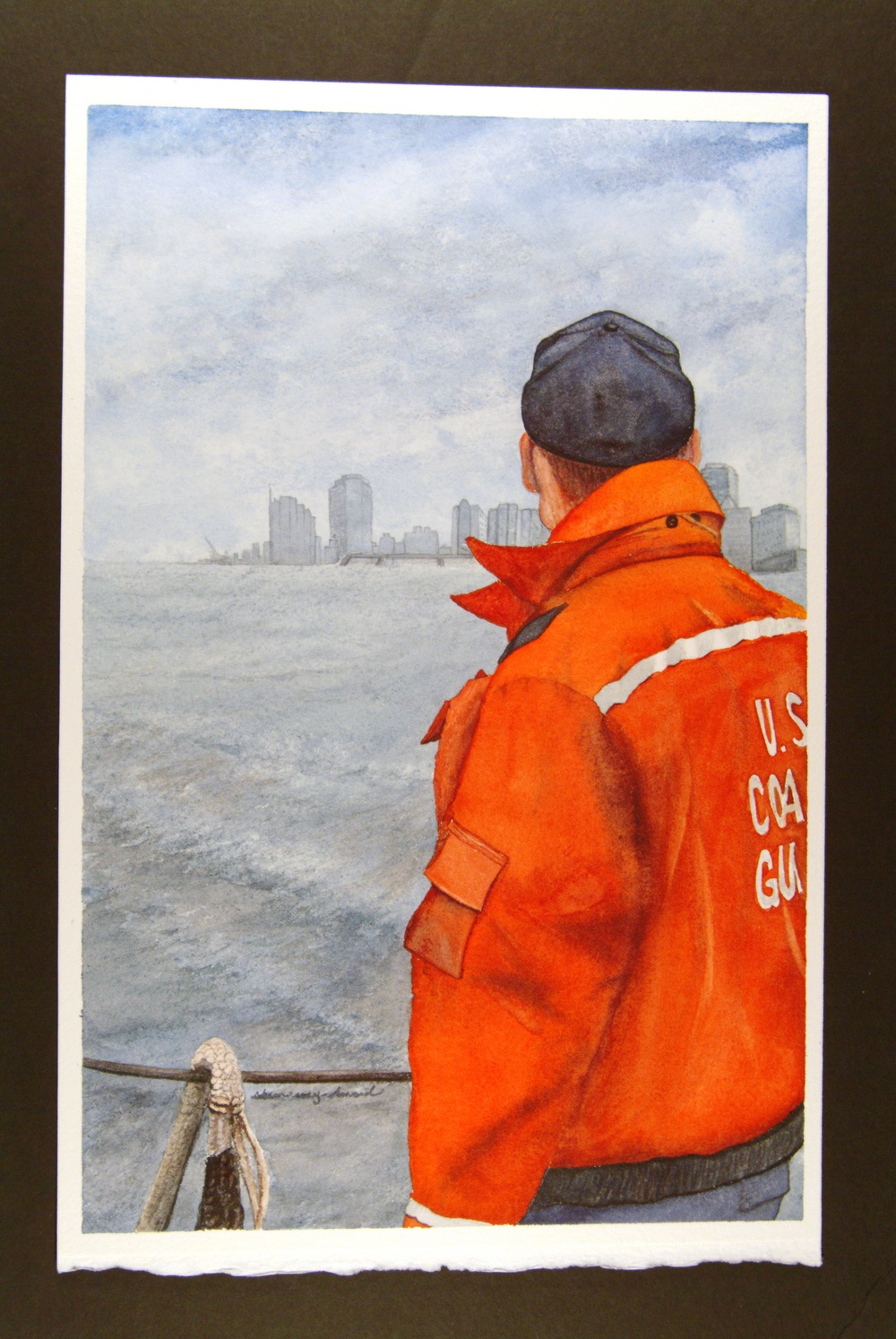 US Coast Guard Art Program 2004 Collection, Ob ID # 200411, &quot;Always Vigilant: New York Harbor,&quot; Sharon Way-Howard (11 of 39)