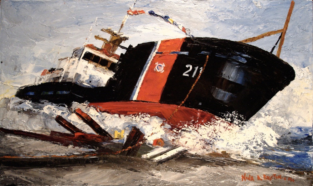 US Coast Guard Art Program 2004 Collection, Ob ID # 200426, &quot;Coast Guard Cutter Oak, Charleston, South Carolina,&quot; Nina Buxton (26 of 39)