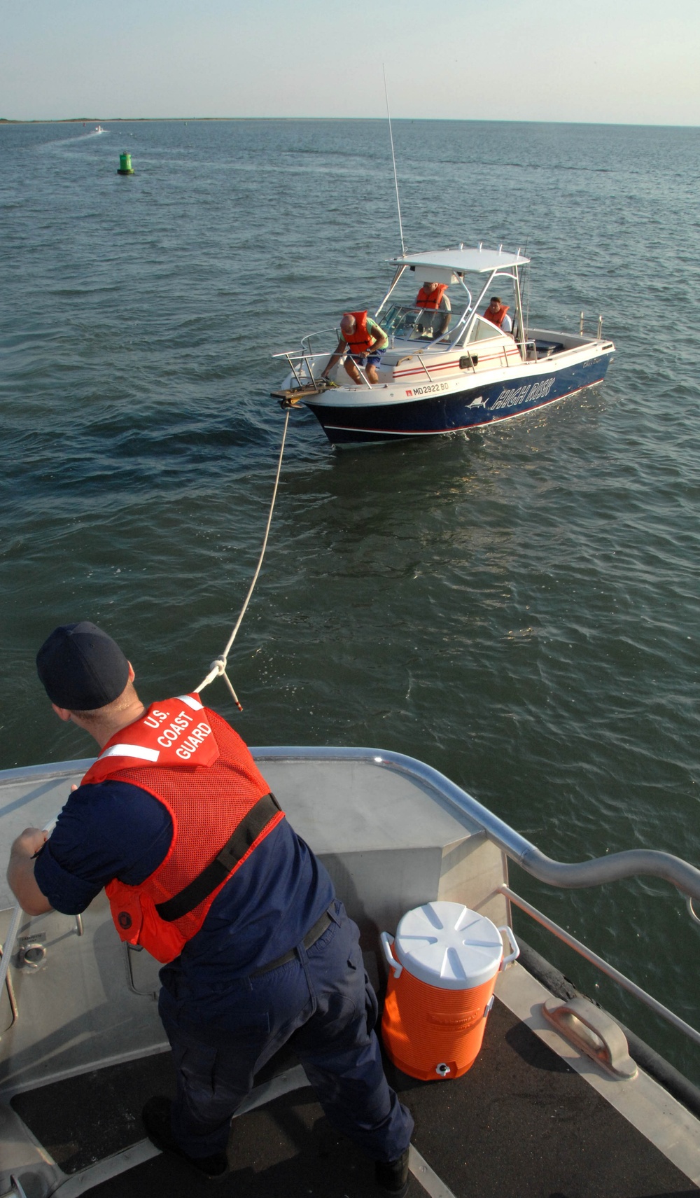 COAST GUARD STATION CHINCOTEAGUE TOWS VESSEL TO SAFETY