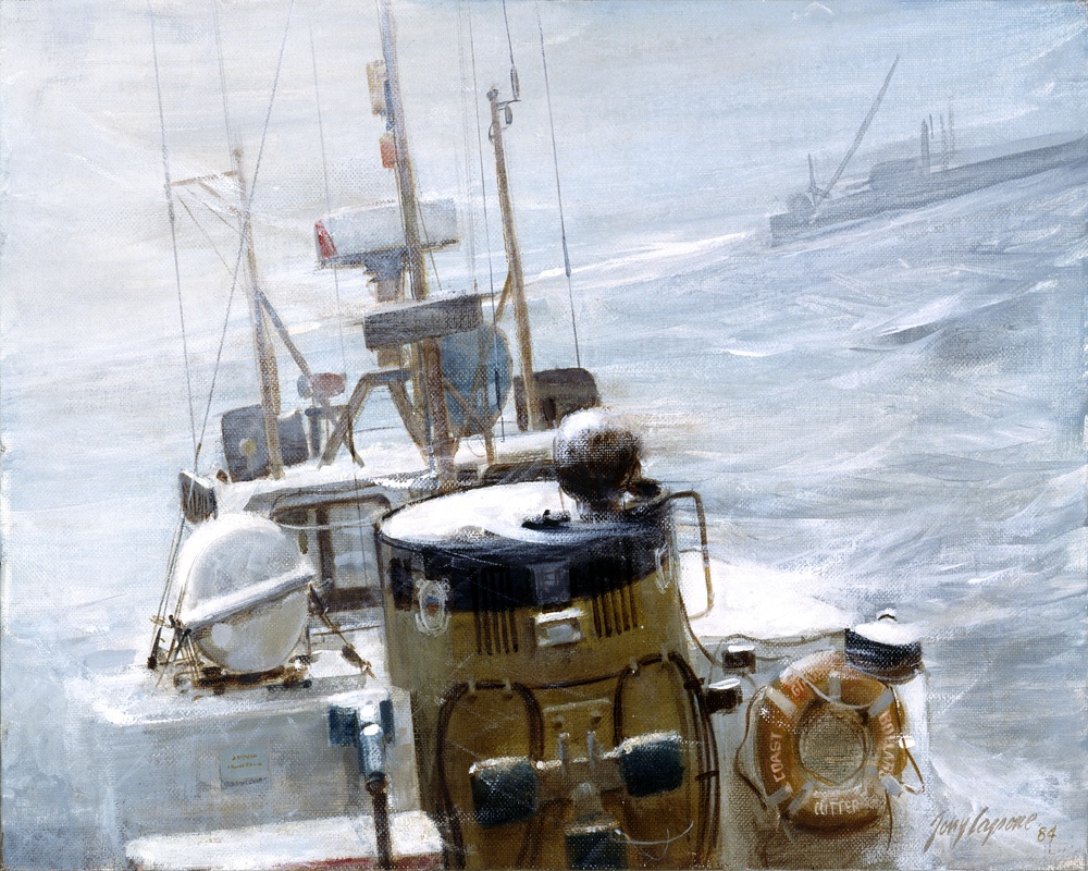 USCGC Bollard Braving the Snow Storm by Tony Capone