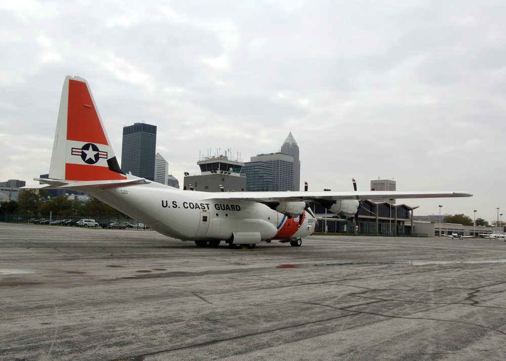Coast Guard Air Station Elizabeth City HC-130J model Aircraft in Cleveland