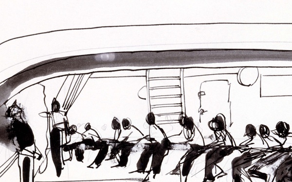 Eagle Taking in Sail by Art Weithas