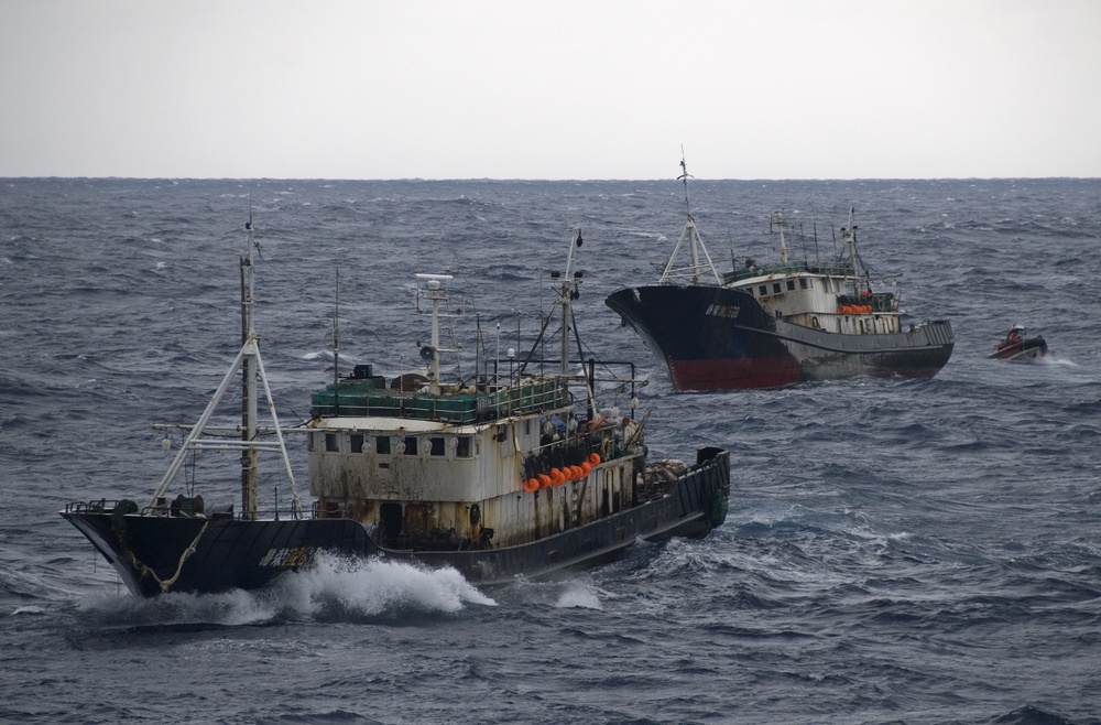 Boutwell captures three high-seas drift net fishing vessels