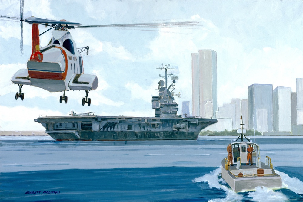 USS Intrepid Museum Mooring, 13 June 1982 by Everett Molinari