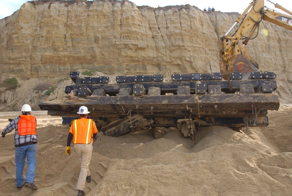Bay Bridge Fender removed from Half Moon Bay