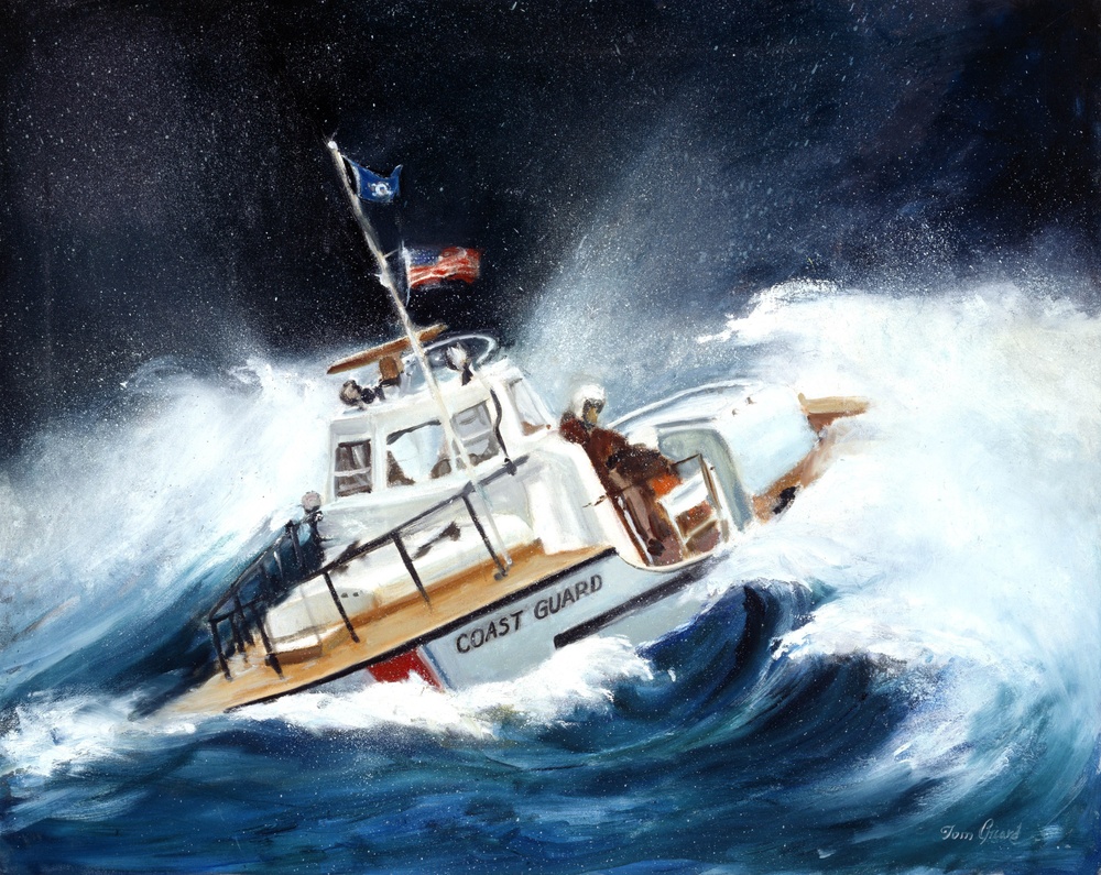The USCG Challenges the Mighty Sea by Thomas Picard