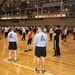 Fitness fiends pack basketball court for P90X workout