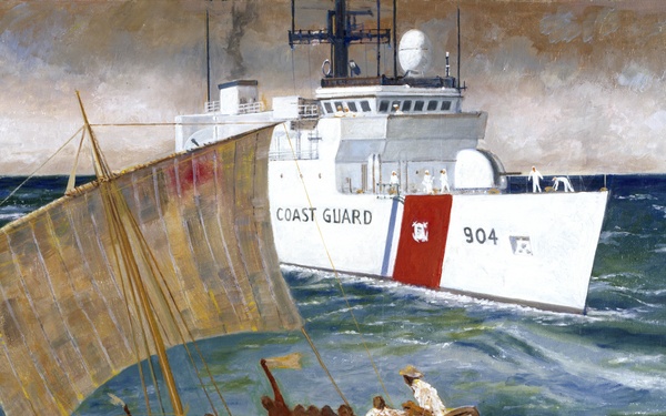 USCGC Northland Rescues Haitians by Herb Mott (ID # 90230)