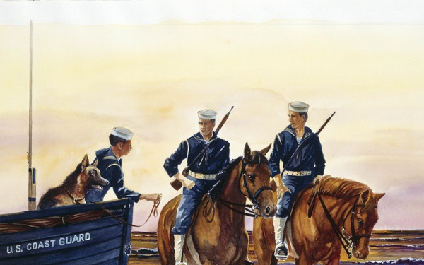 Horse Patrol Meets Dog Patrol by James E. Dyekman (ID #90338)