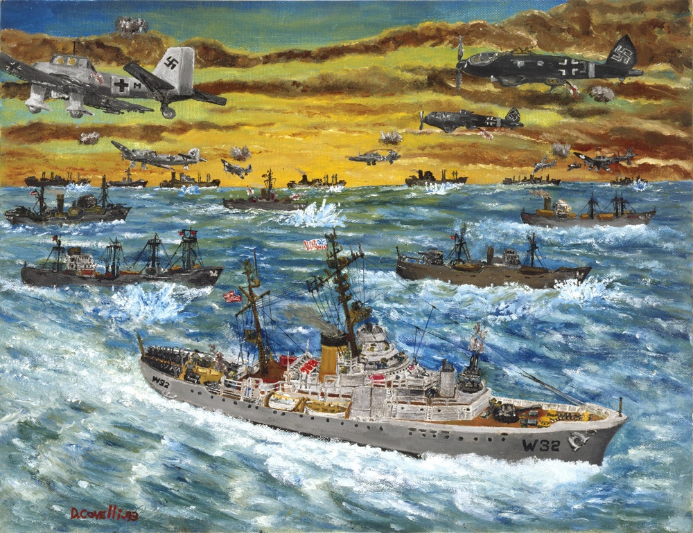 USCGC Campbell, WW II by Dominic Covelli