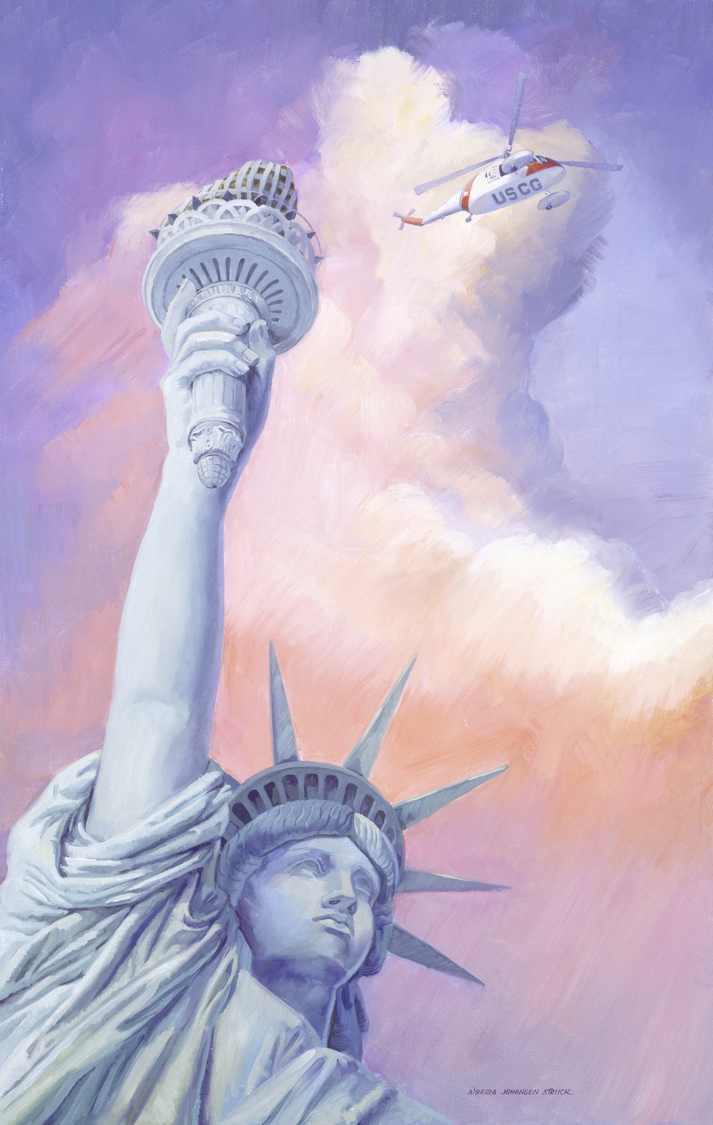 Salute to First Electric Lighthouse by Norma Johansen Struck