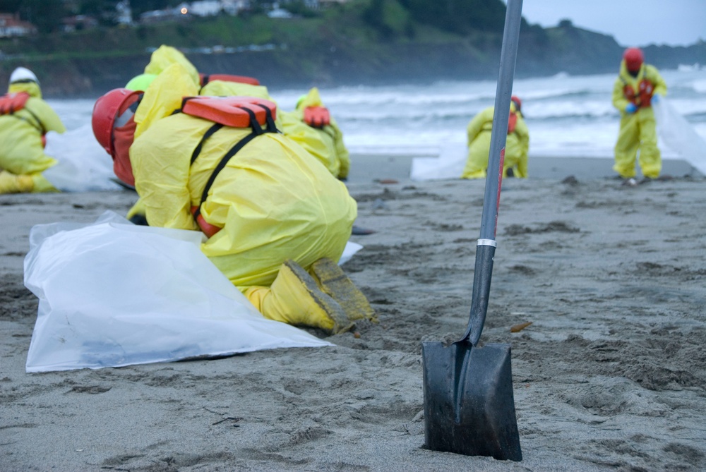 Clean-up Crews Clear Tarballs from Pacifica Beach