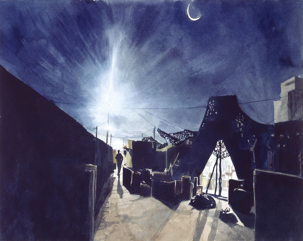 Night Scene, Al Jabail: PSU 301 by Darrell Orwig