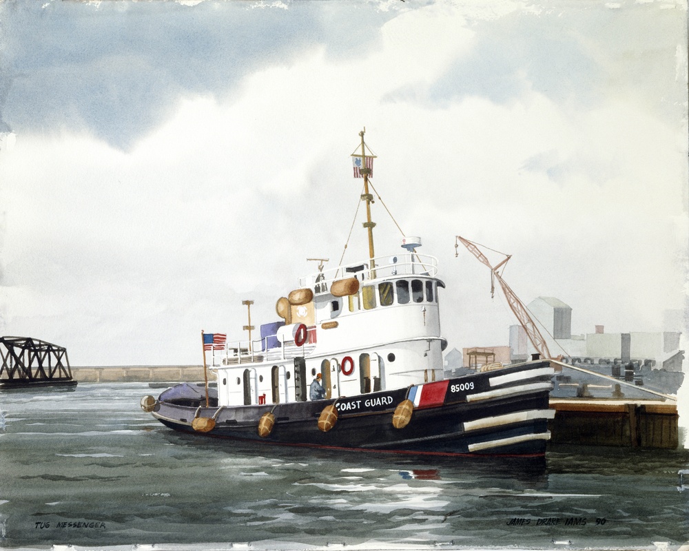 Tug at Coast Guard Yard, Curtis Bay by James Drake Iams