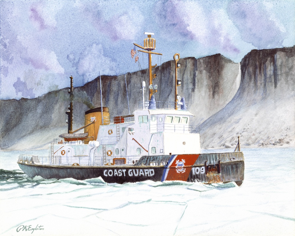 USCGC Sturgeon Bay Breaking Ice on the Hudson by Peter Eagleton