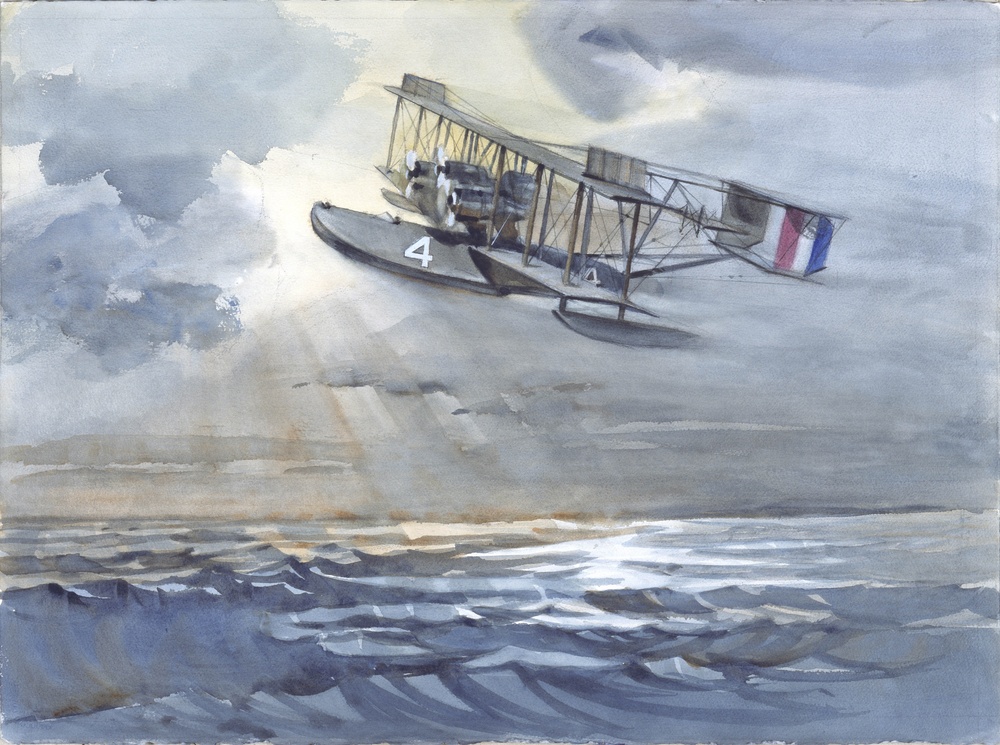Coast Guard Pilots First Plane to Cross the Atlantic Bay, 1919 by George Delaney