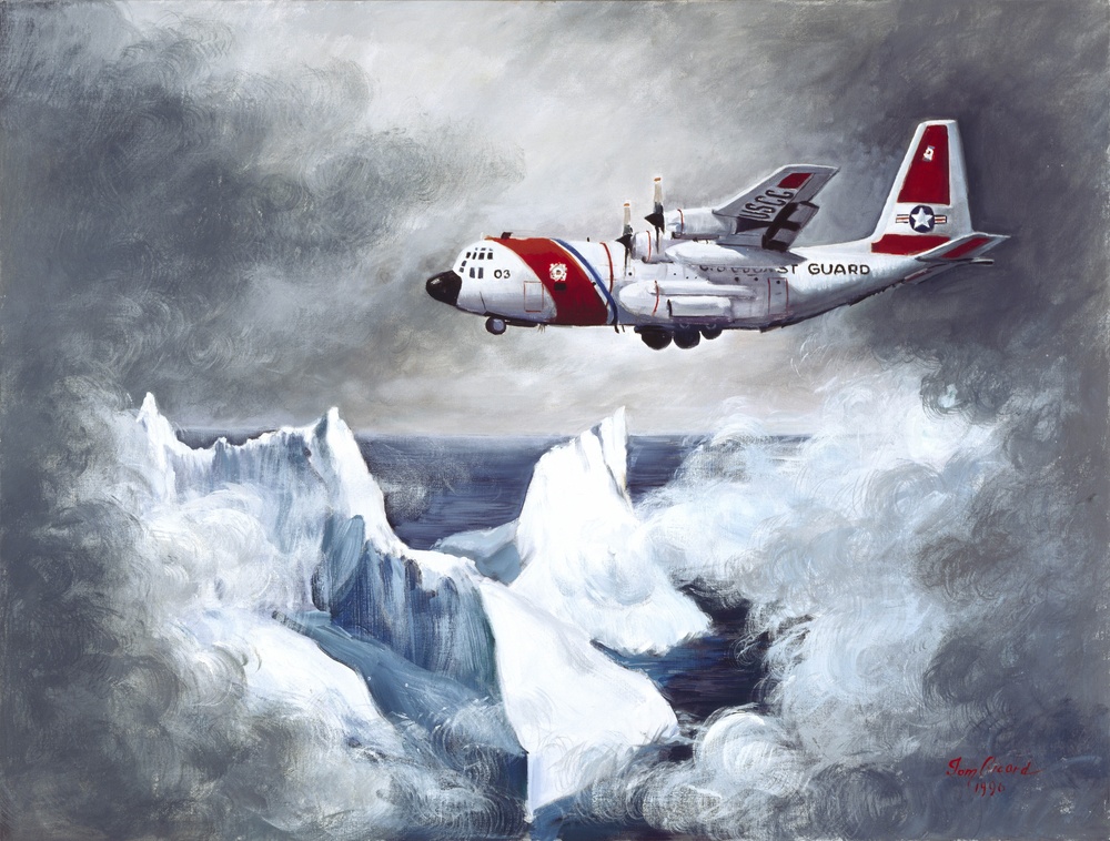 Coast Guard C-130 on Ice Patrol by Thomas Picard