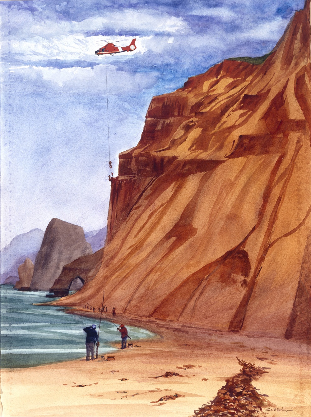 Cliff Rescue by Edwin Wordell