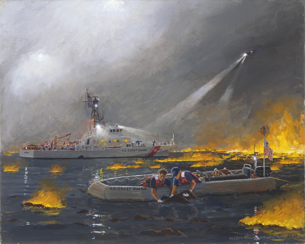 Cutter Adak at Flight 800 Crash by William Burgess