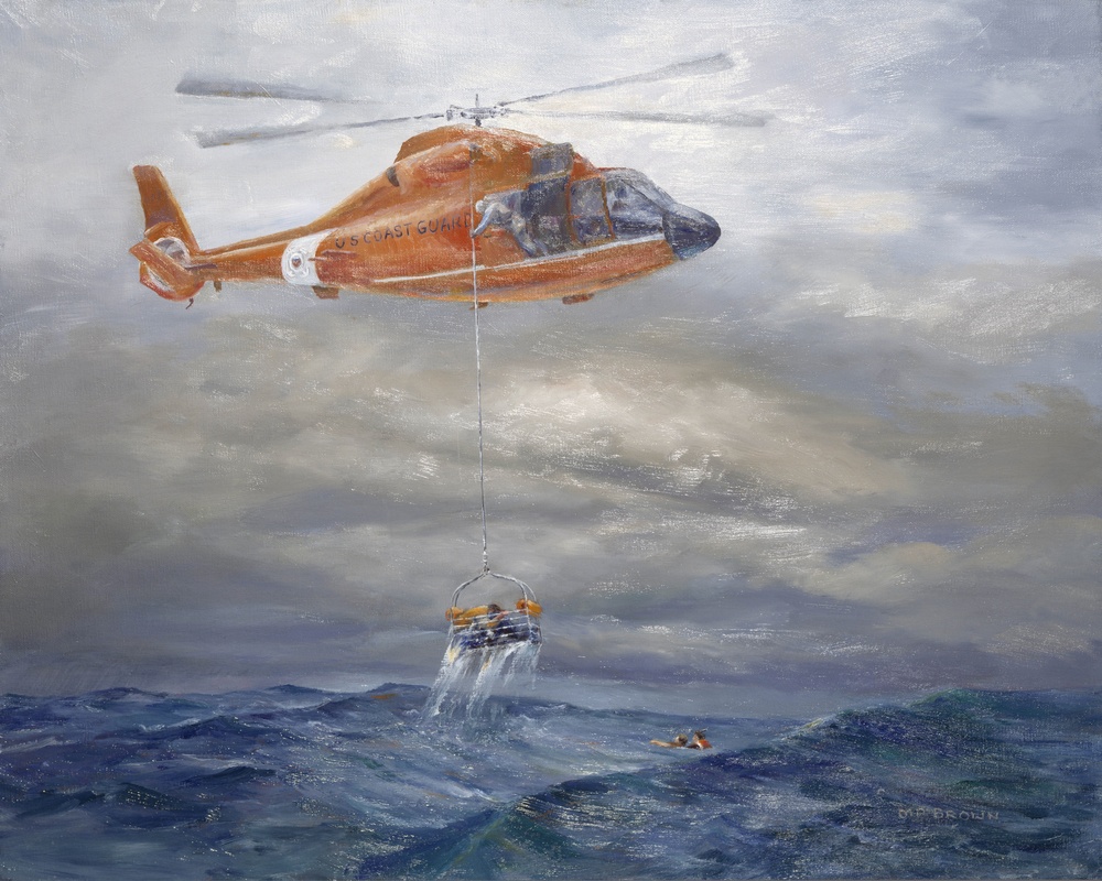 US Coast Guard Art Program 2002 Collection, Ob ID # 200225, &quot;Coast Guard to the rescue,&quot; Mary Duer Brown (25 of 32)